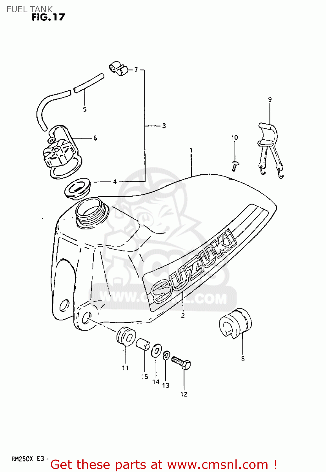FUEL TANK RM250 1981 (X)