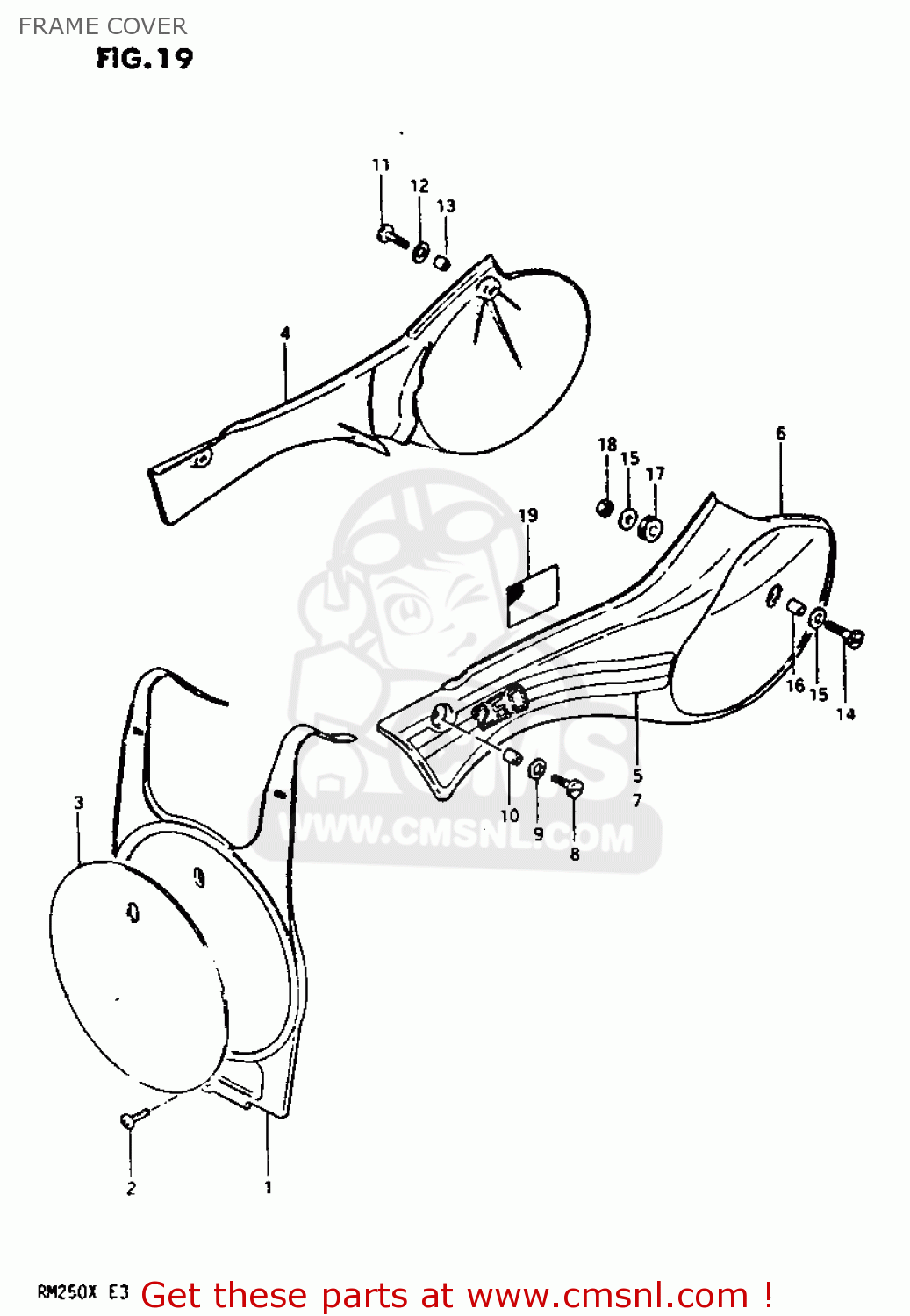 FRAME COVER RM250 1981 (X)