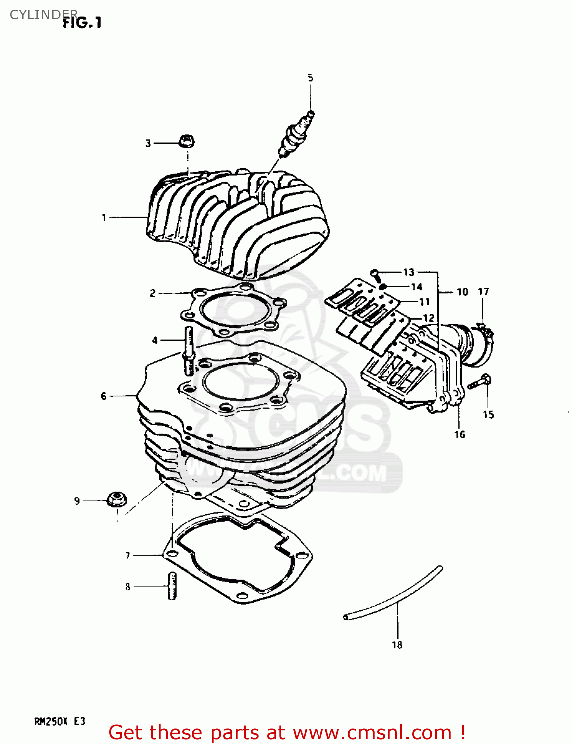 CYLINDER RM250 1981 (X)