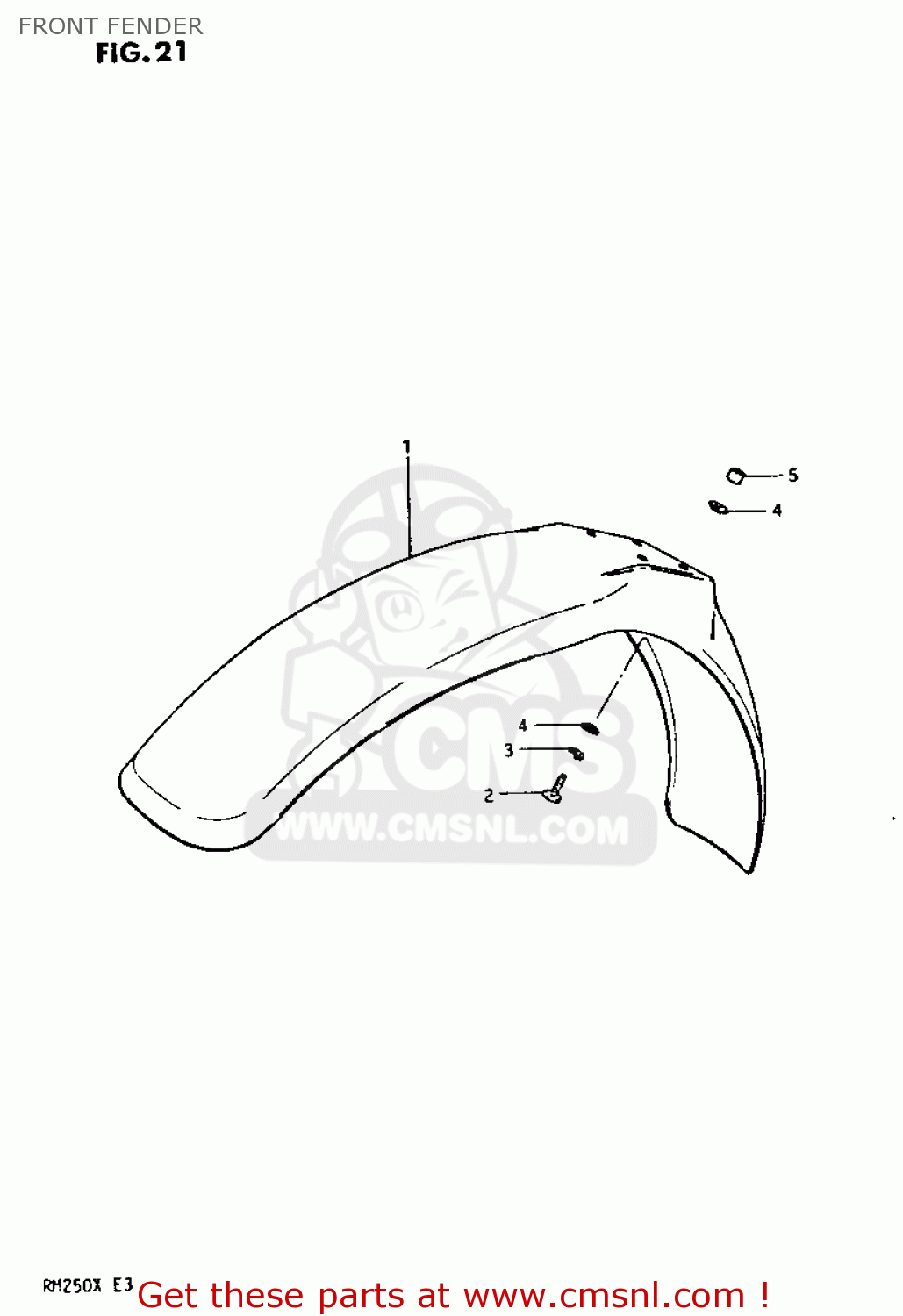 FRONT FENDER RM250 1981 (X)
