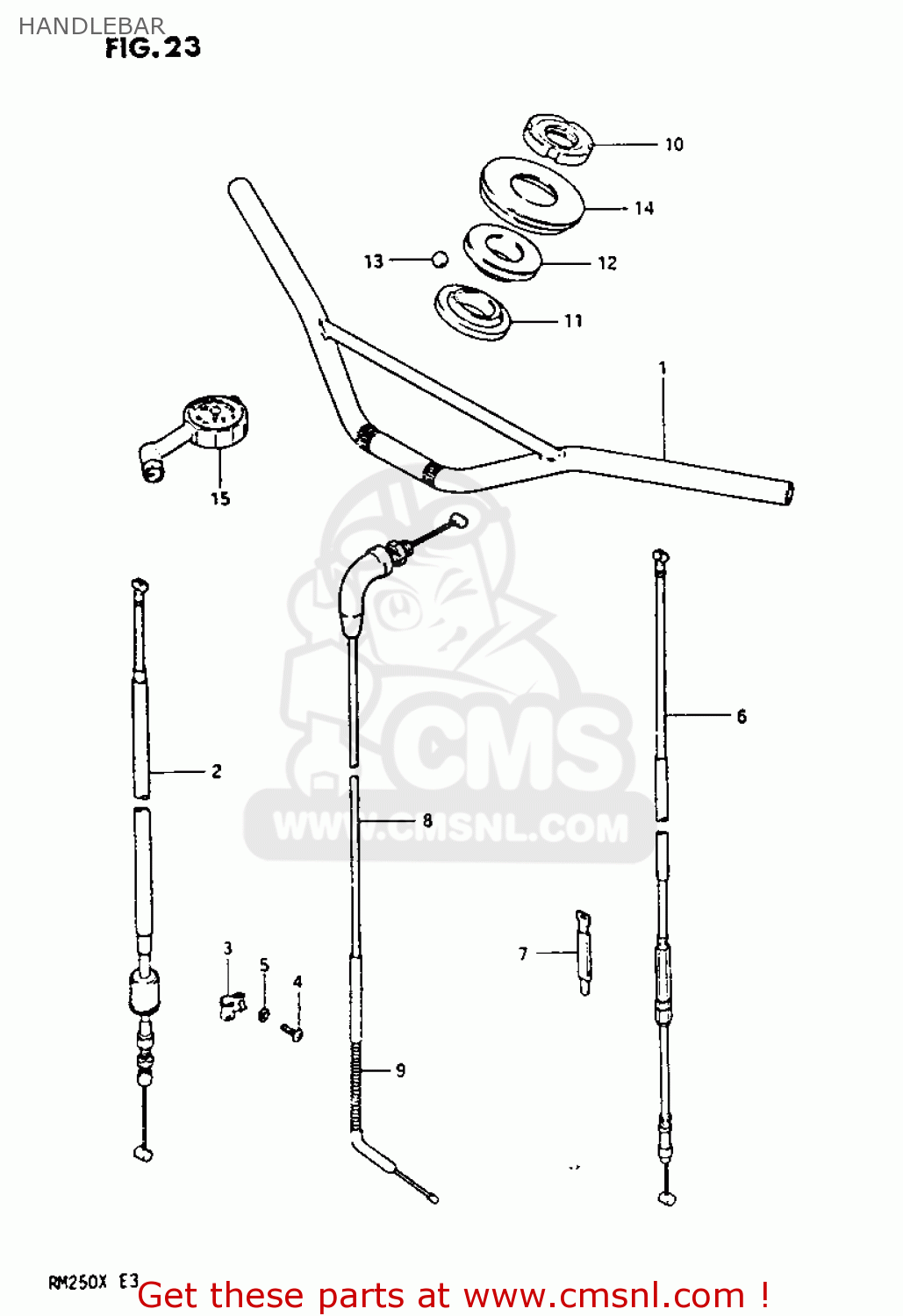 HANDLEBAR RM250 1981 (X)