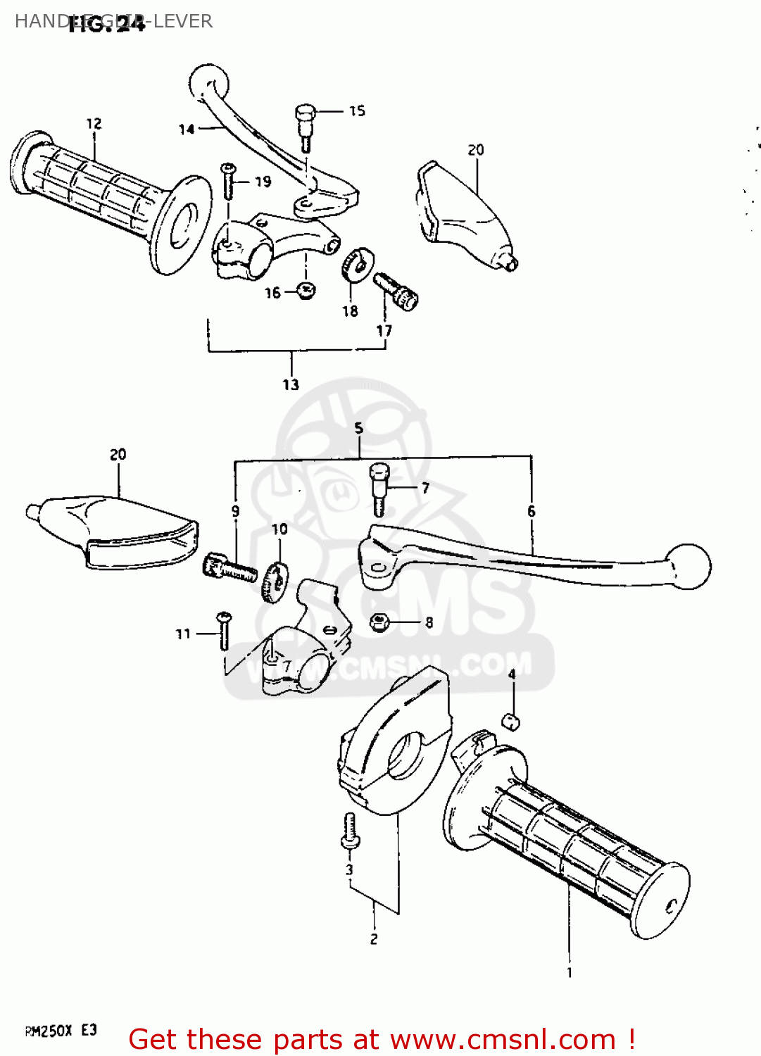 HANDLE GLIP-LEVER RM250 1981 (X)