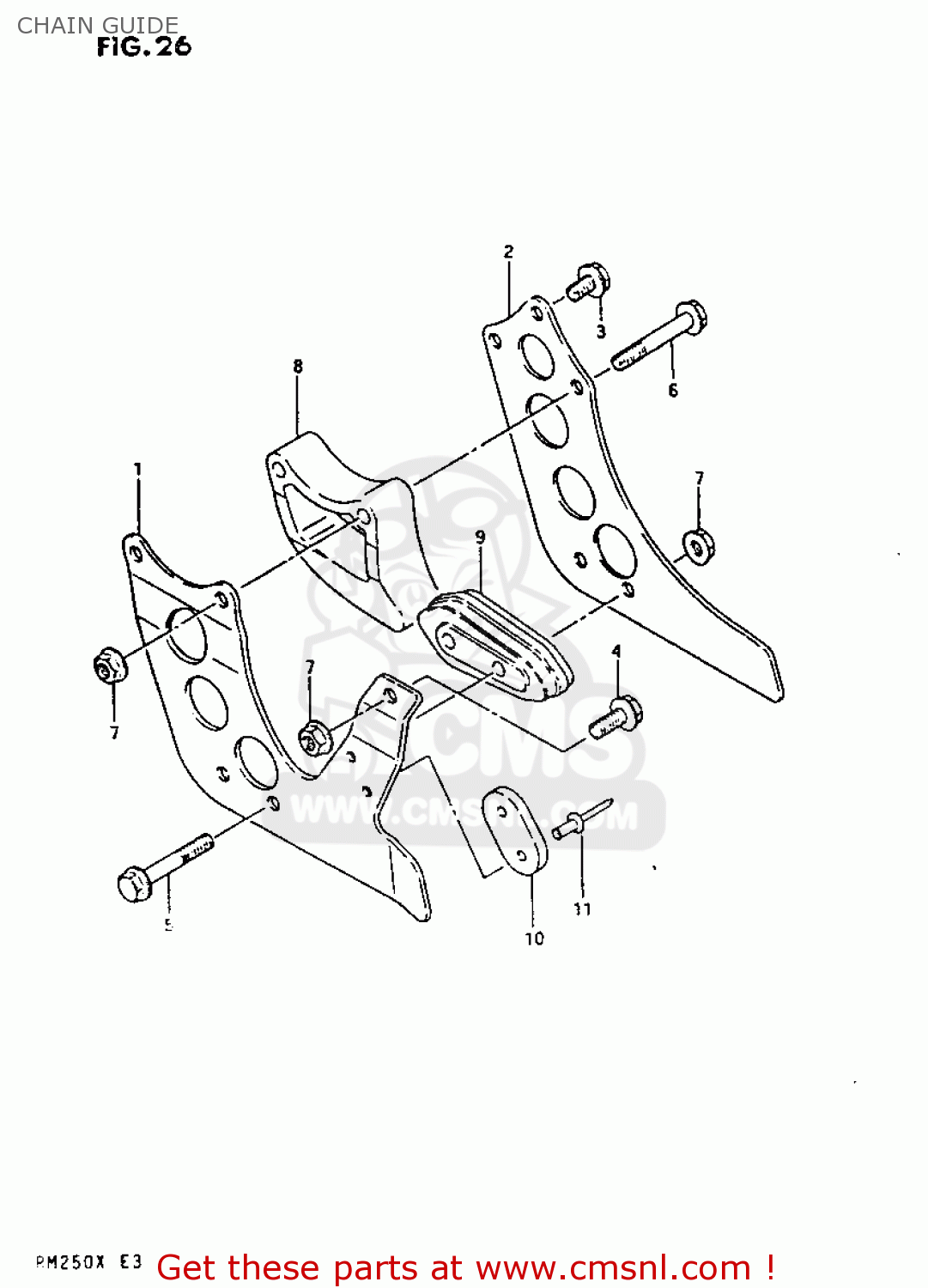 CHAIN GUIDE RM250 1981 (X)