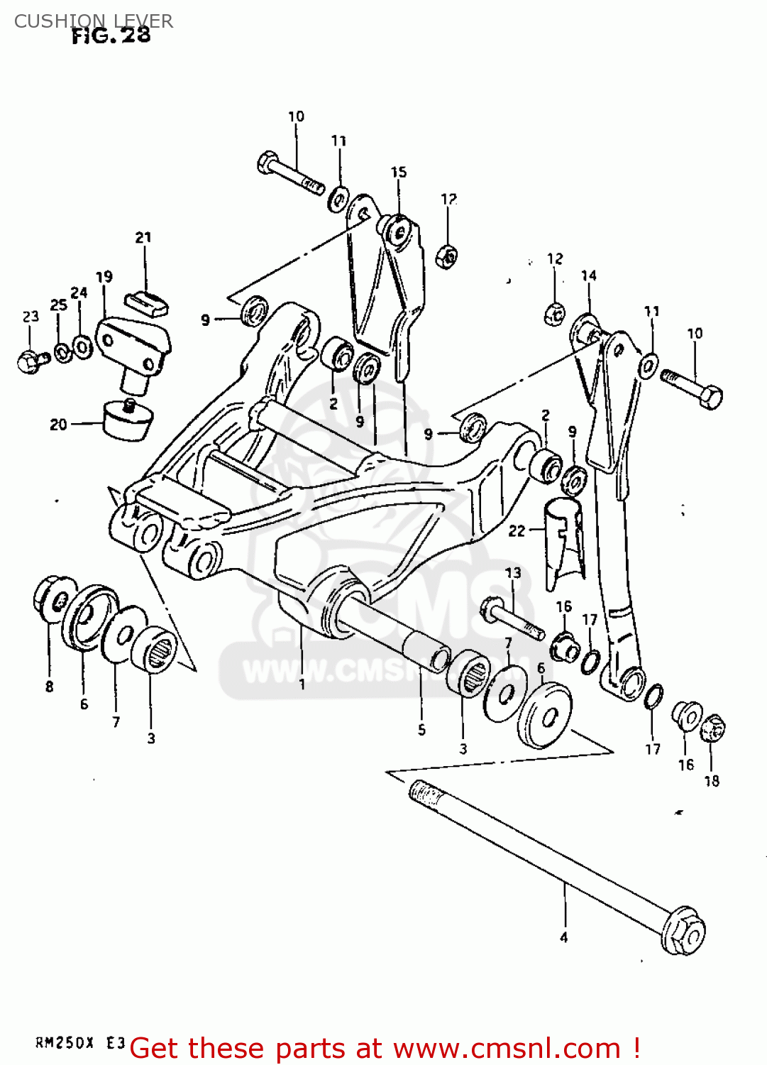 CUSHION LEVER RM250 1981 (X)