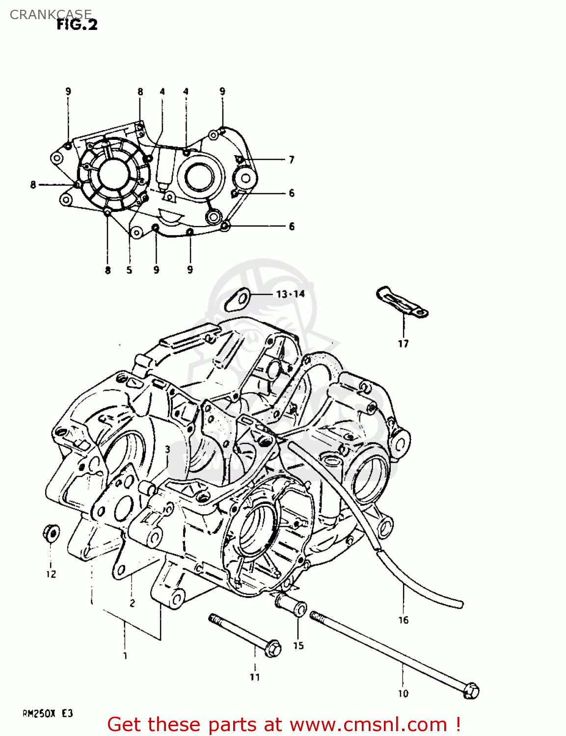 CRANKCASE RM250 1981 (X)
