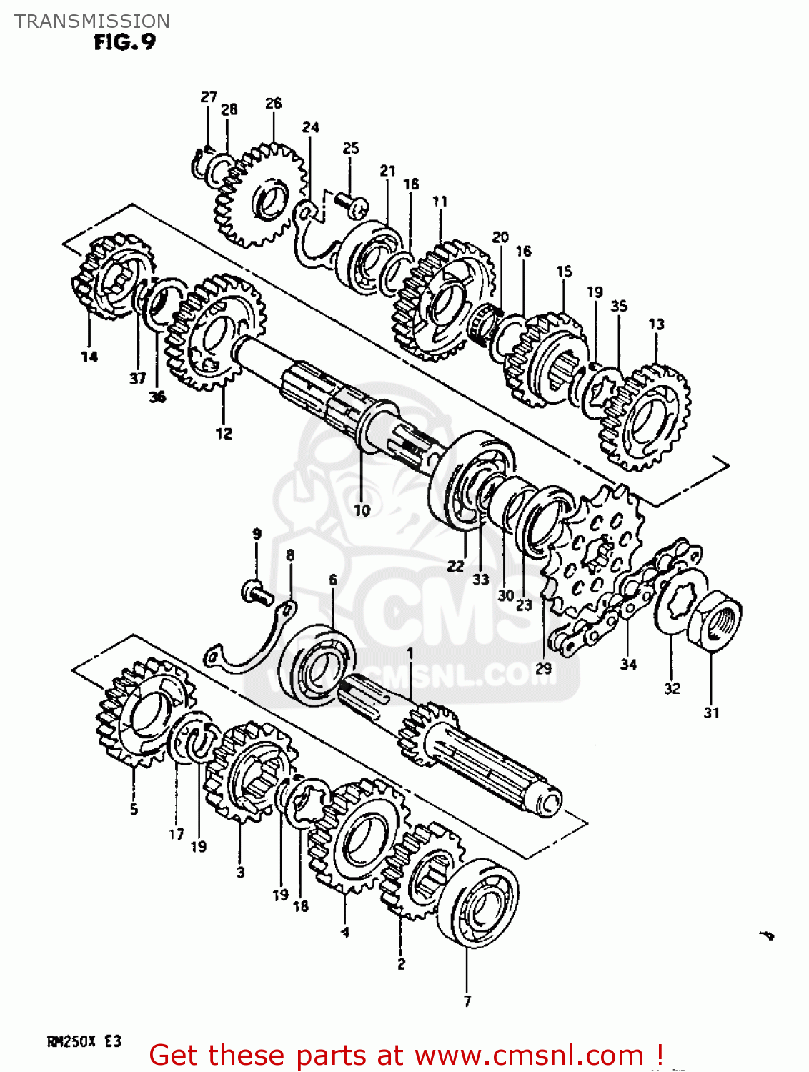 TRANSMISSION RM250 1981 (X)