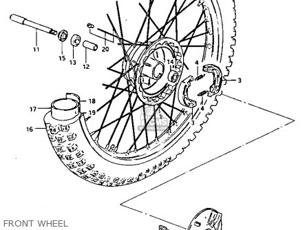 FRONT WHEEL - RM250 1981 (X)