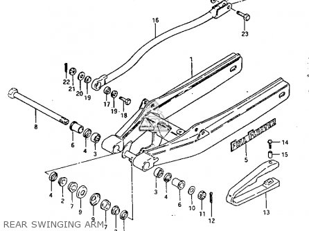 REAR SWINGING ARM - RM250 1981 (X)
