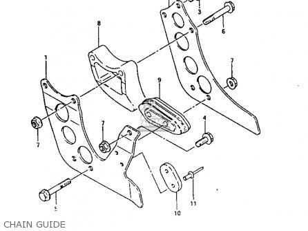 CHAIN GUIDE - RM250 1981 (X)