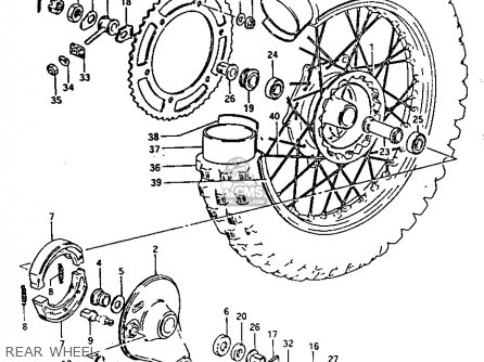 REAR WHEEL - RM250 1981 (X)