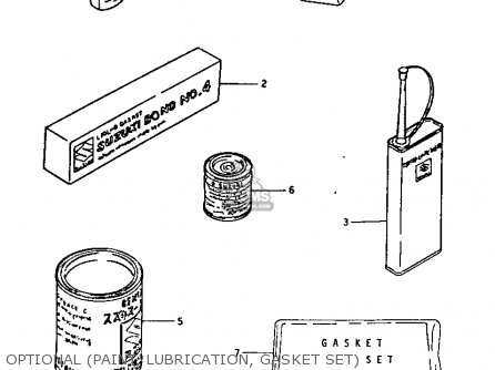 OPTIONAL (PAINT, LUBRICATION, GASKET SET) - RM250 1981 (X)