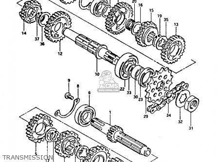 TRANSMISSION - RM250 1981 (X)