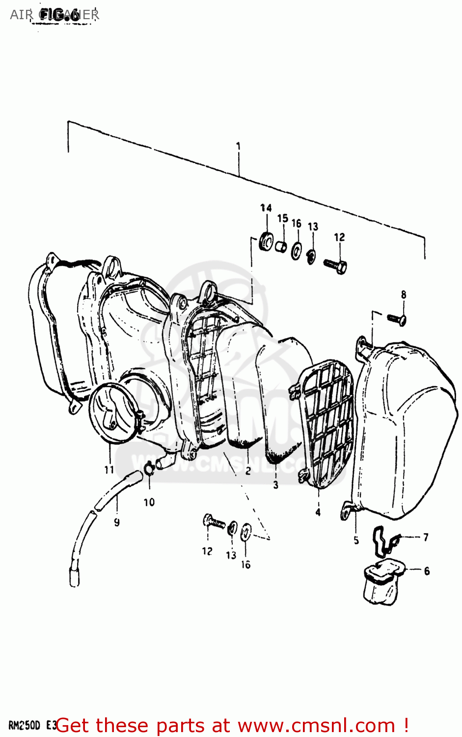 AIR CLEANER RM250 1982 (Z) USA (E03)