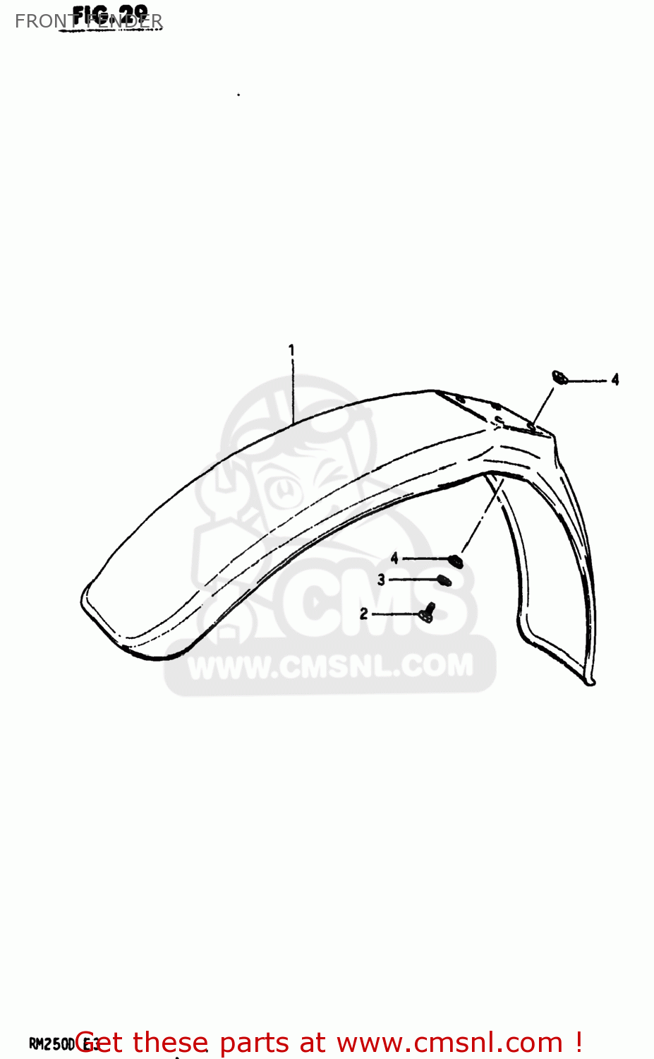 FRONT FENDER RM250 1982 (Z) USA (E03)