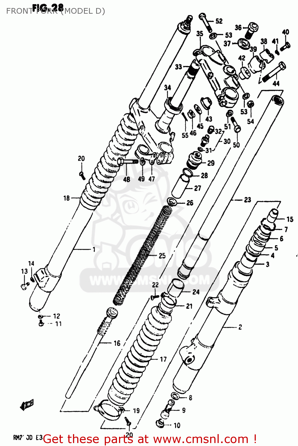 FRONT FORK (MODEL D) RM250 1982 (Z) USA (E03)
