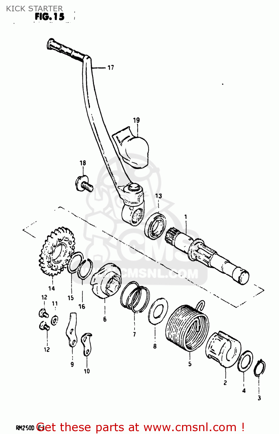 KICK STARTER RM250 1982 (Z) USA (E03)