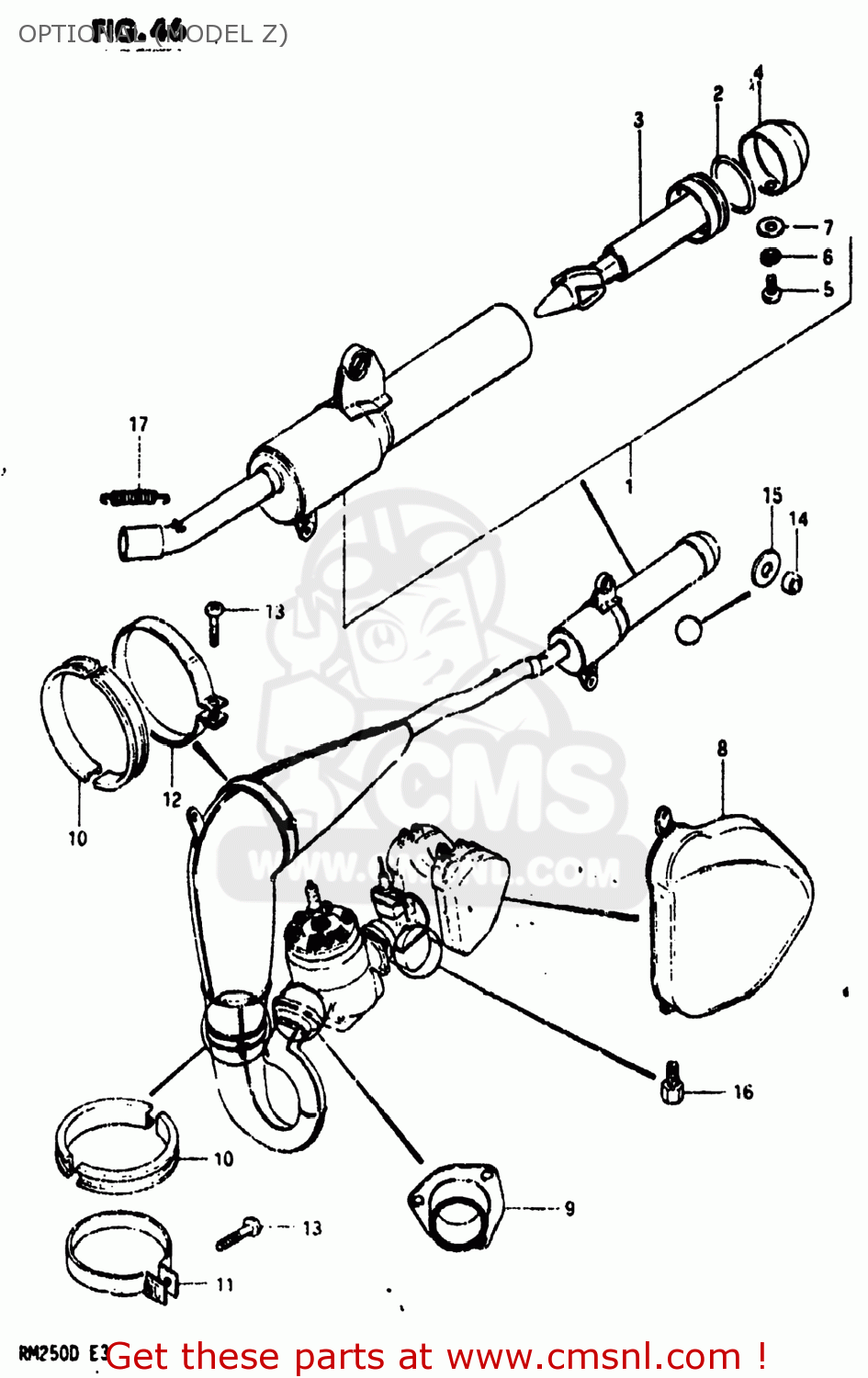 OPTIONAL (MODEL Z) RM250 1982 (Z) USA (E03)