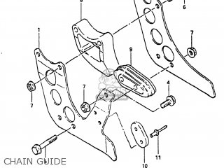 CHAIN GUIDE - RM250 1982 (Z) USA (E03)