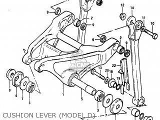 CUSHION LEVER (MODEL D) - RM250 1982 (Z) USA (E03)