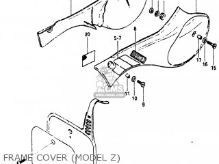 FRAME COVER (MODEL Z) - RM250 1982 (Z) USA (E03)