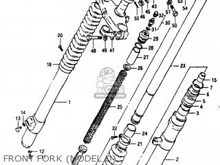 FRONT FORK (MODEL D) - RM250 1982 (Z) USA (E03)