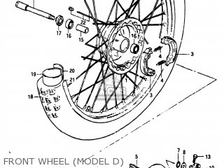 FRONT WHEEL (MODEL D) - RM250 1982 (Z) USA (E03)