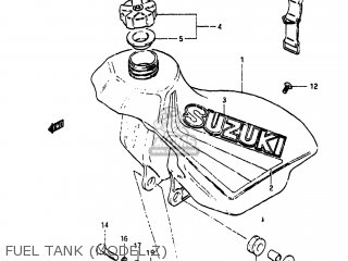 FUEL TANK (MODEL Z) - RM250 1982 (Z) USA (E03)