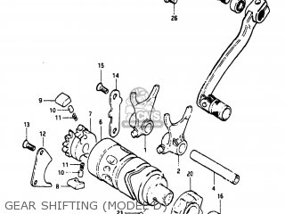 GEAR SHIFTING (MODEL D) - RM250 1982 (Z) USA (E03)