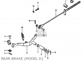 REAR BRAKE (MODEL D) - RM250 1982 (Z) USA (E03)