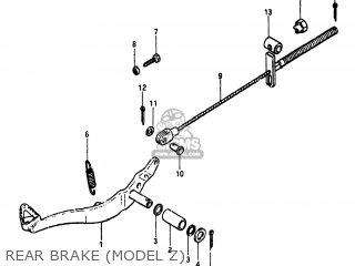 REAR BRAKE (MODEL Z) - RM250 1982 (Z) USA (E03)