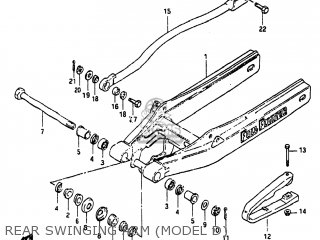 REAR SWINGING ARM (MODEL D) - RM250 1982 (Z) USA (E03)