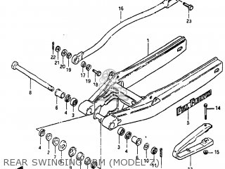 REAR SWINGING ARM (MODEL Z) - RM250 1982 (Z) USA (E03)