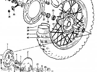 REAR WHEEL (MODEL Z) - RM250 1982 (Z) USA (E03)