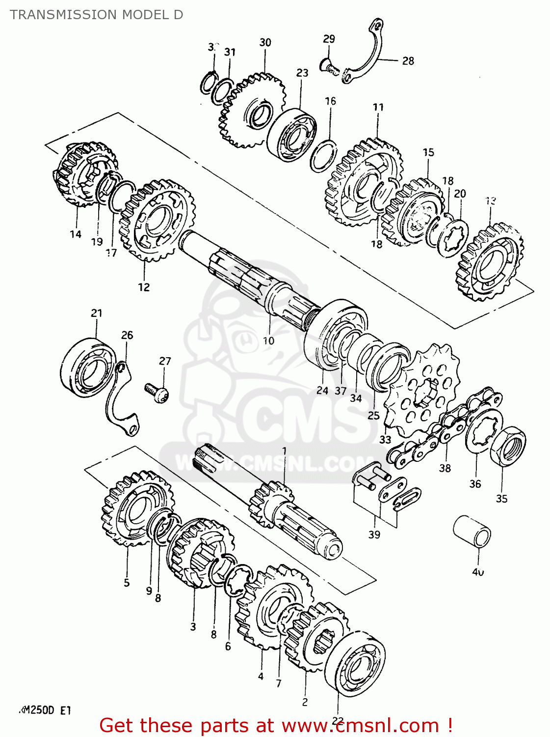 TRANSMISSION MODEL D RM250 1982 (Z)