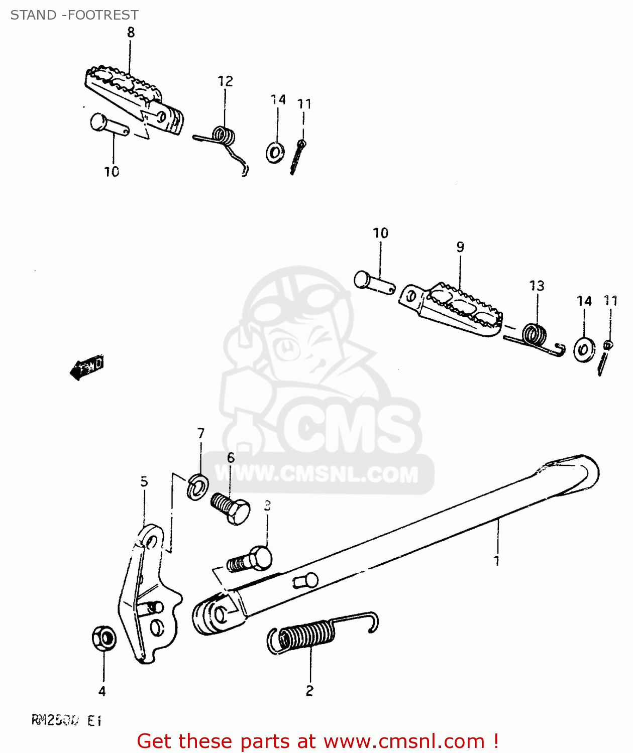 STAND -FOOTREST RM250 1982 (Z)