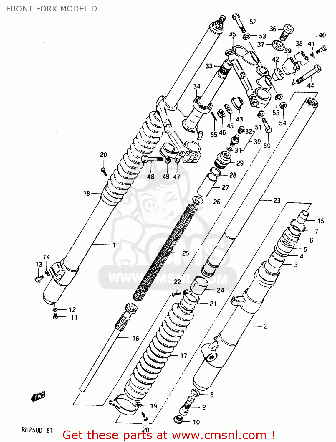 FRONT FORK MODEL D RM250 1982 (Z)