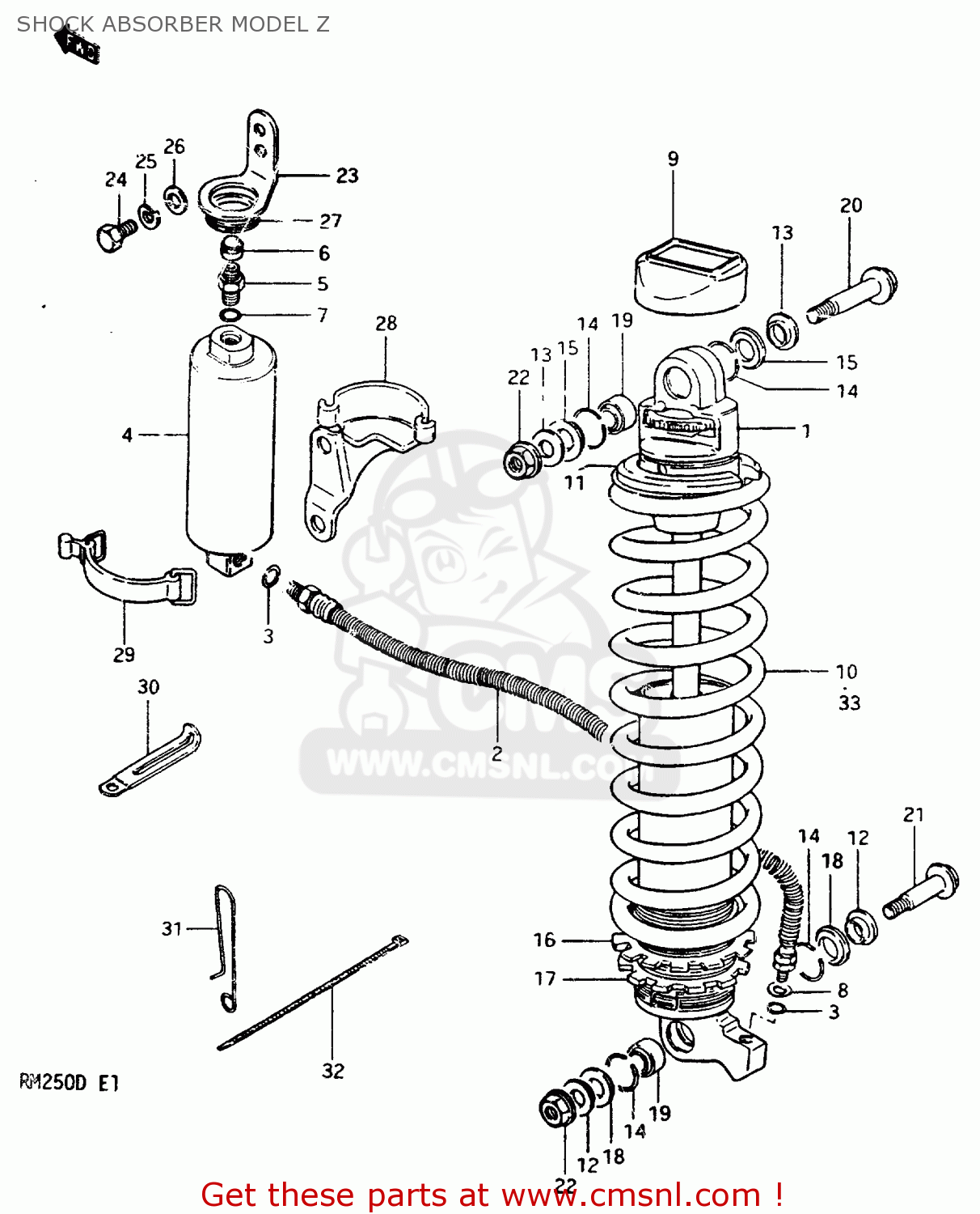SHOCK ABSORBER MODEL Z RM250 1982 (Z)