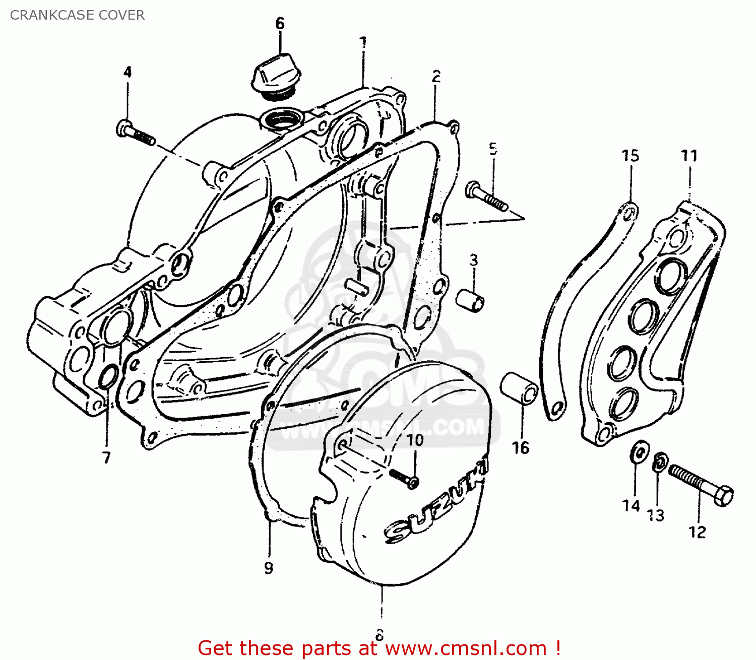 CRANKCASE COVER RM250 1982 (Z)
