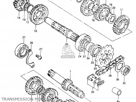 TRANSMISSION MODEL D - RM250 1982 (Z)