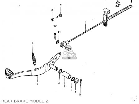 REAR BRAKE MODEL Z - RM250 1982 (Z)