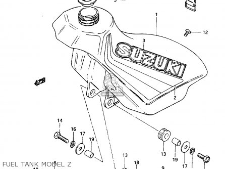 FUEL TANK MODEL Z - RM250 1982 (Z)