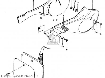 FRAME COVER MODEL Z - RM250 1982 (Z)