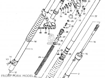 FRONT FORK MODEL Z - RM250 1982 (Z)