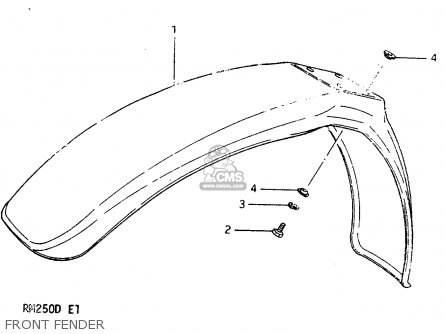 FRONT FENDER - RM250 1982 (Z)