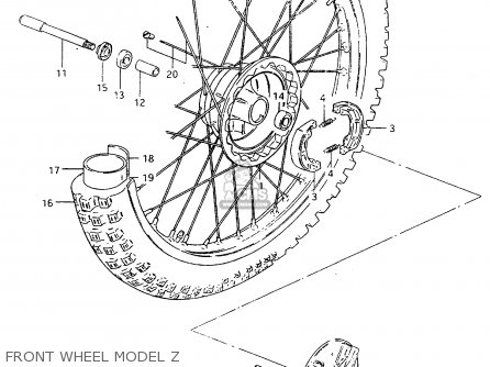 FRONT WHEEL MODEL Z - RM250 1982 (Z)