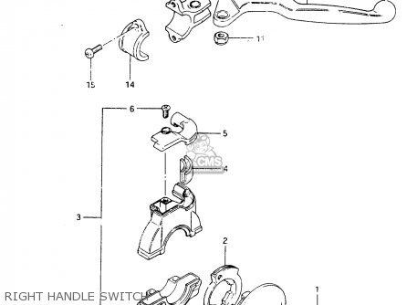RIGHT HANDLE SWITCH - RM250 1982 (Z)