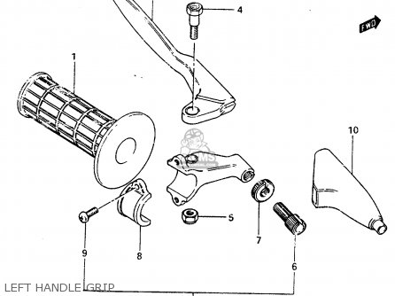 LEFT HANDLE GRIP - RM250 1982 (Z)