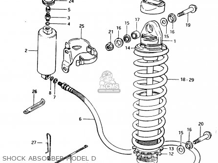 SHOCK ABSORBER MODEL D - RM250 1982 (Z)