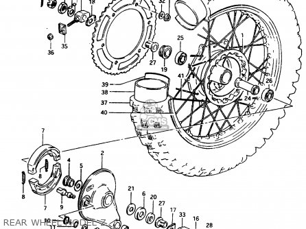REAR WHEEL MODEL Z - RM250 1982 (Z)
