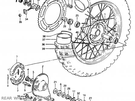 REAR WHEEL MODEL D - RM250 1982 (Z)